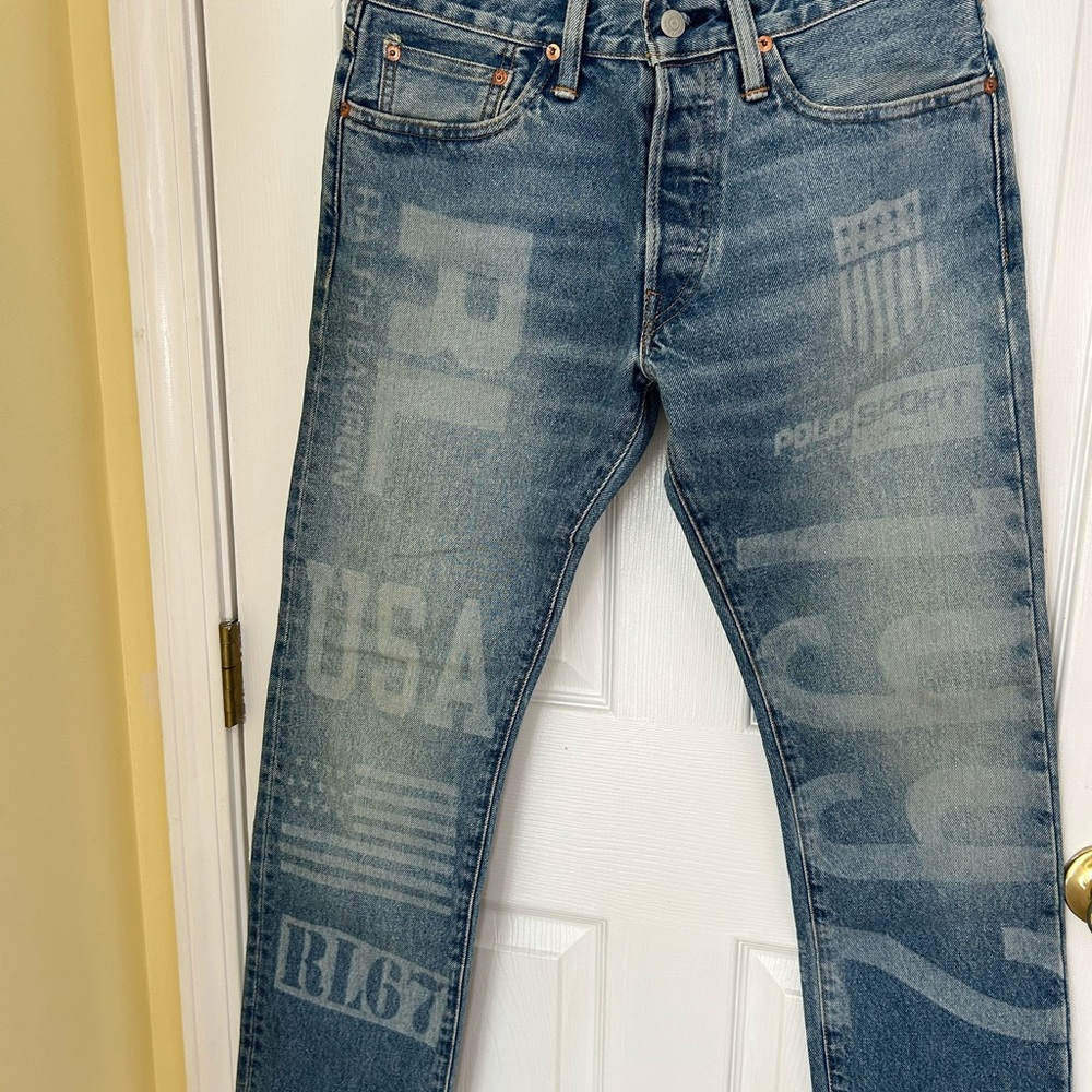 Polo by Ralph Lauren Men's Graphic Blue Jeans